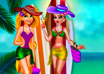 Рапунцель и Эльза на пляже…